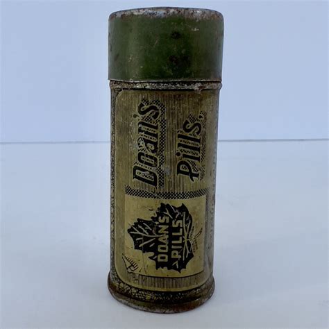 Vintage Doan’s Pills Stimulant Diuretic Empty Mini Metal Tube 